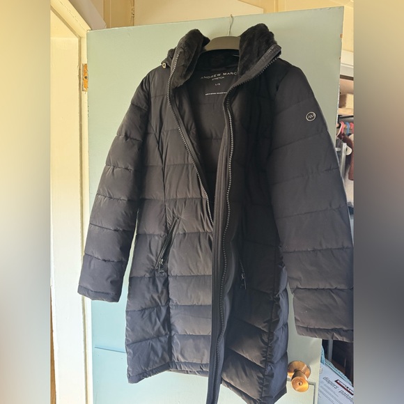 Andrew Marc Women's Large Black Puffer Jacket - Picture 1 of 2